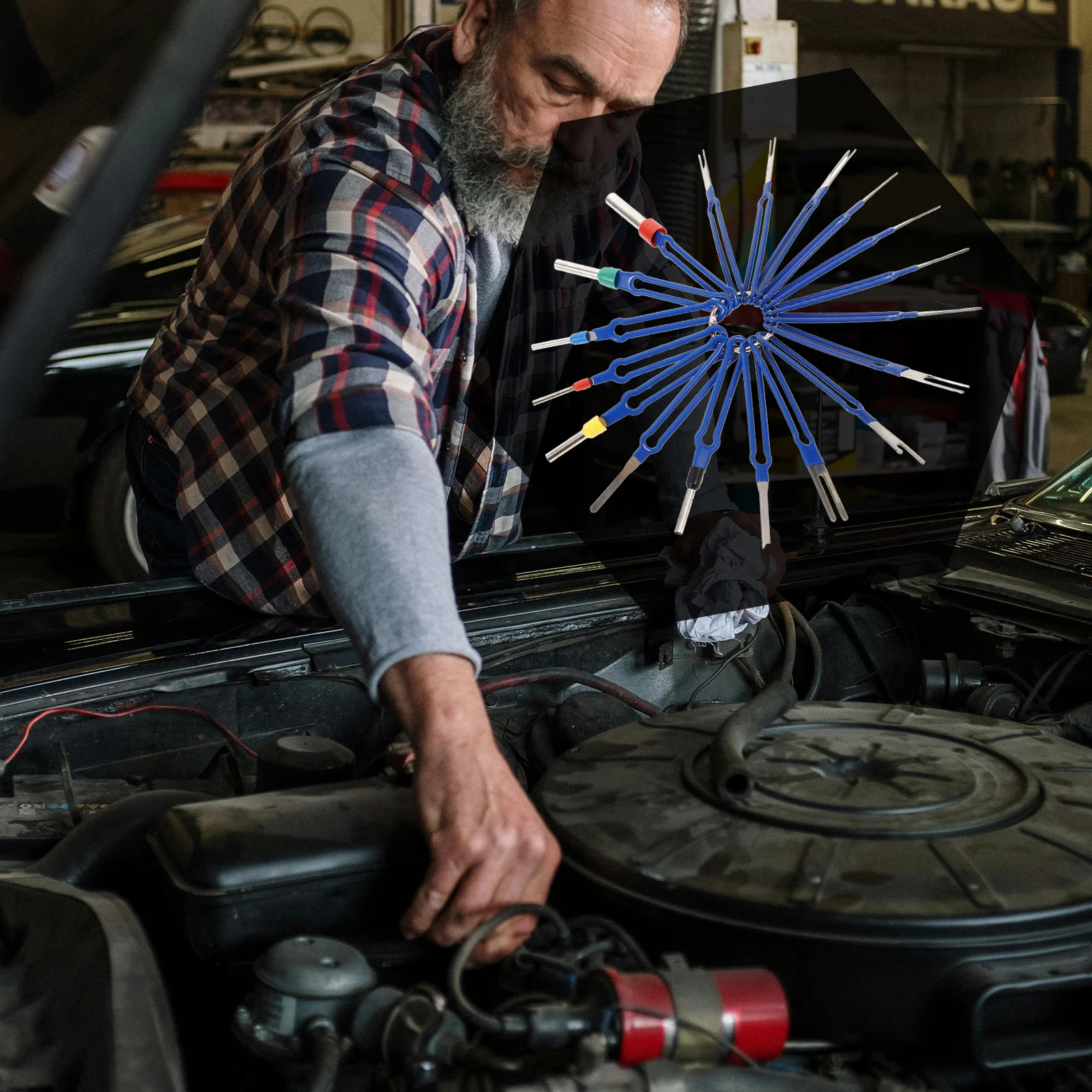 

18Pcs Automotive Terminal Pin Extractor Tool Kit Electrical Wire Harness Removal Durable Professional Mechanic Tools