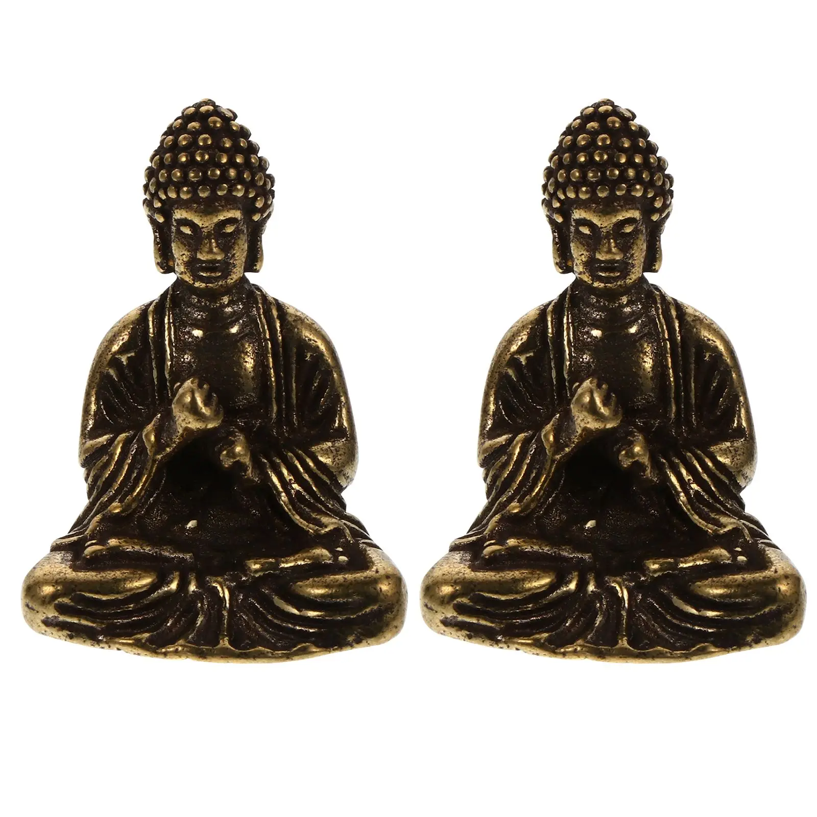

2 Pcs Buddha Pendant Charm Chinese Fortune Symbol DIY Jewelry Accessory Copper Necklace Bracelet Earring Craft Project Friendly