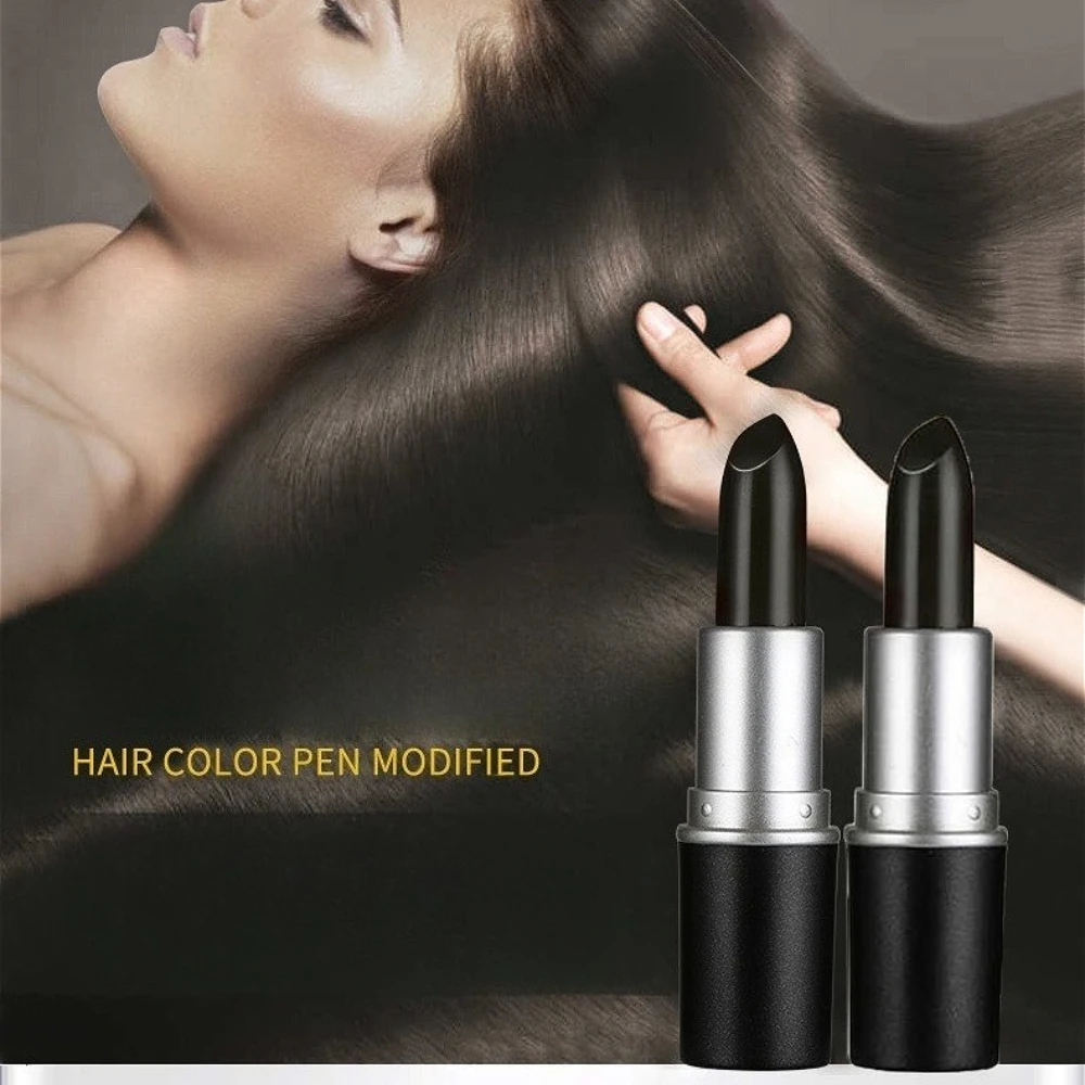 

Disposable Lipstick-Style Hair Dye Stick & Coloring Paste - Black Brown Root Covering | Professional Hairdressing Use