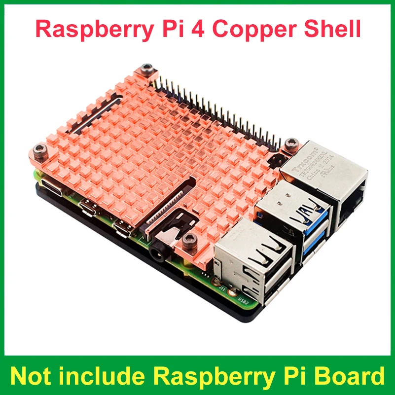 

Материнская плата для Raspberry Pi 4 из чистой меди с пассивным охлаждением