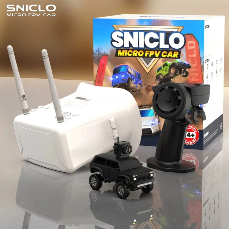 SNICLO 1/43 4WD 2.4GHZ Mini FPV RC Simulation Climbing Off road Vehicle Model Desktop Toy Remote Control Car Children's Boy Toy