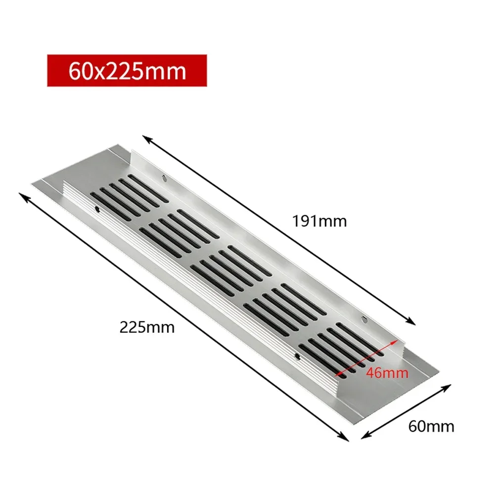 Vent Perforated Sheet Aluminum Alloy Air Vent Ventilator Grille Cover For Closet Shoe Cabinet Wardrobe Decoration Cover