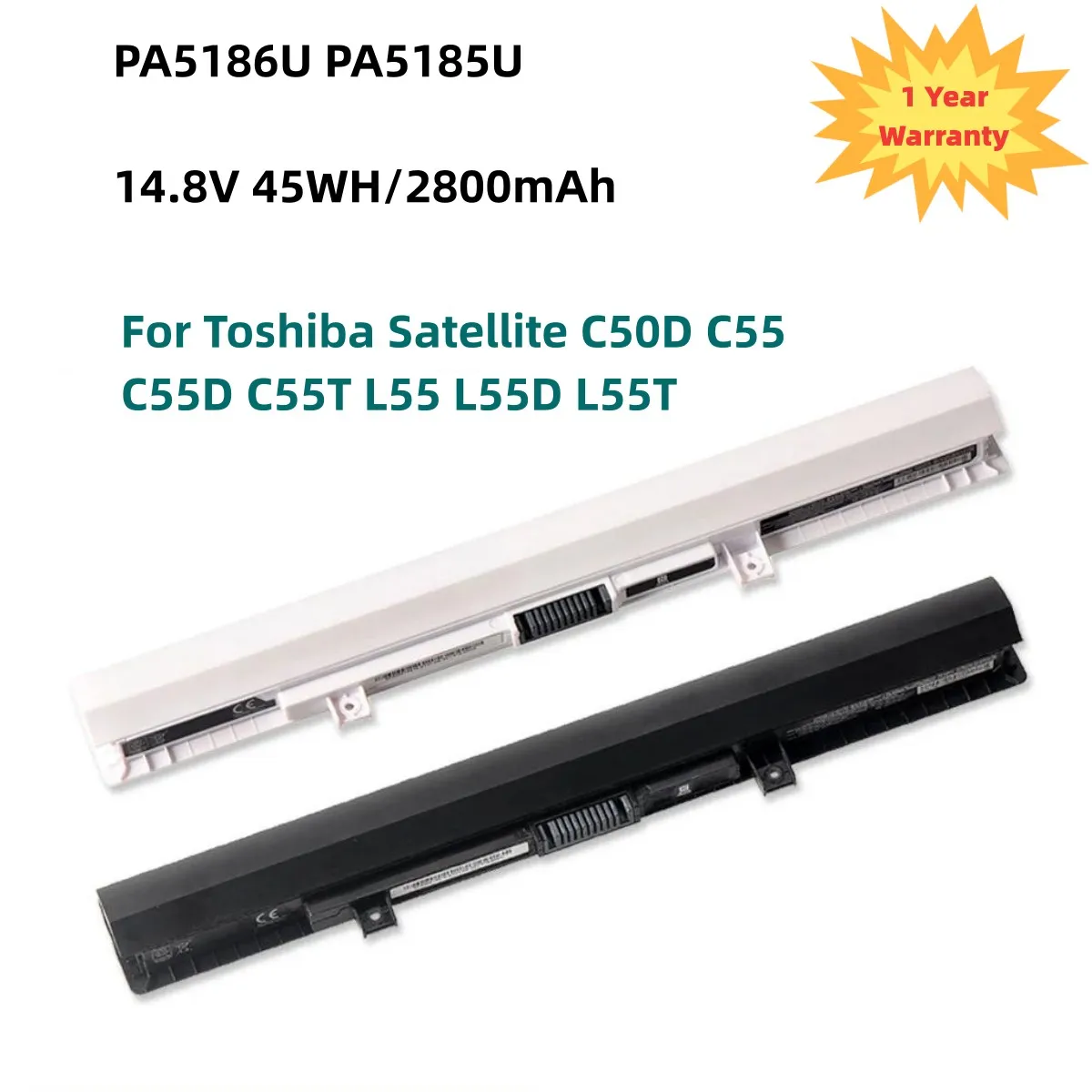 PA5186U PA5185U 14.8V 2800mAh Battery For Toshiba Satellite C55 C55D C55T L55 L50-B L55D L55T C55-B C55-B5299 PA5186U-1BRS