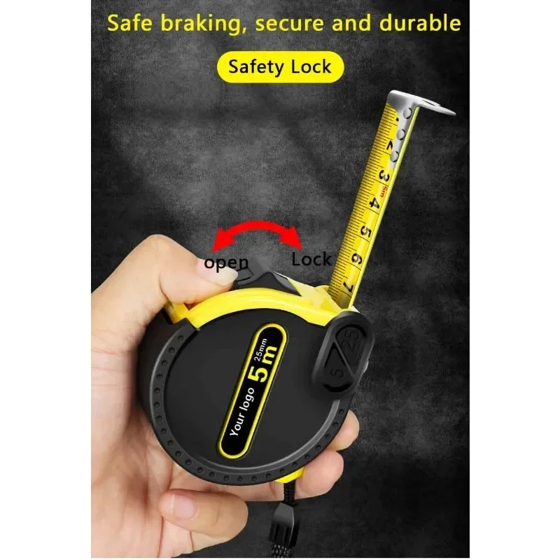 Steel Tape Measure Retractable 3M Meters Thickened Self-locking Woodworking Tool Precise Clear Metric Tape Ruler