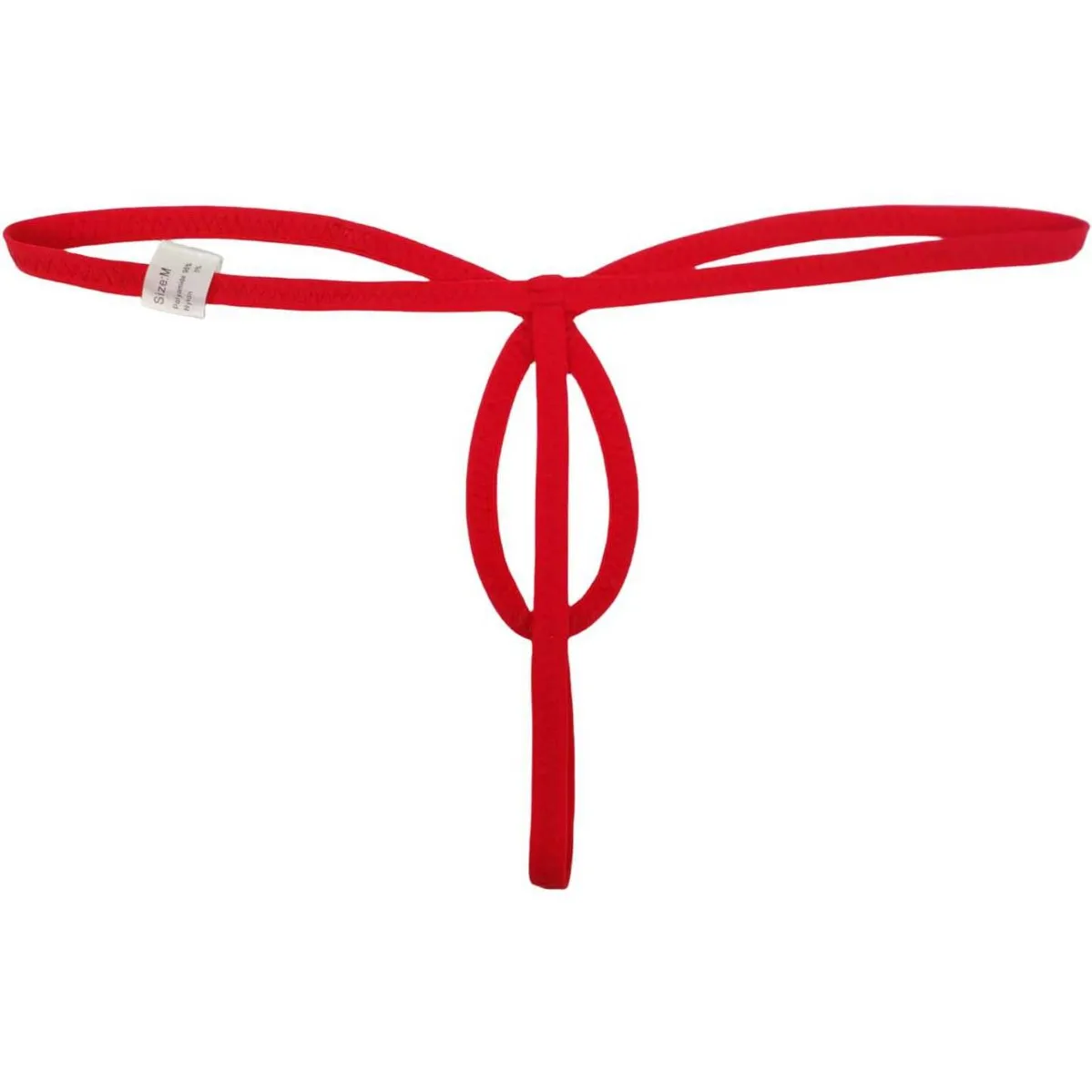 

Micro Thong for Men Sexy Bandage String Crotchless Open Back Low-rise Elastic T-back Underwear