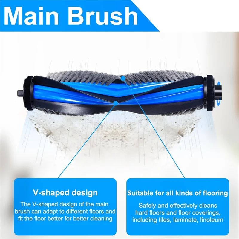 قطعة غيار المكنسة الكهربائية لـ Ecovacs Deebot T80 Omni فرش جانبية رئيسية أكياس الغبار مرشحات ملحقات المكنسة الكهربائية