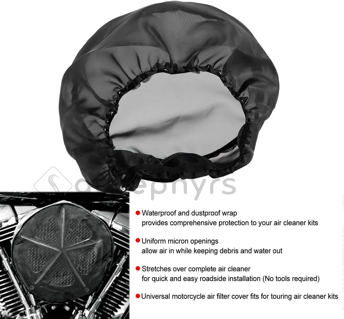 Motorcycles Air Cleaner Filter Protective Cover Rain Sock Waterproof Dustproof Cover For Harley Touring Softail Sportster Dyna