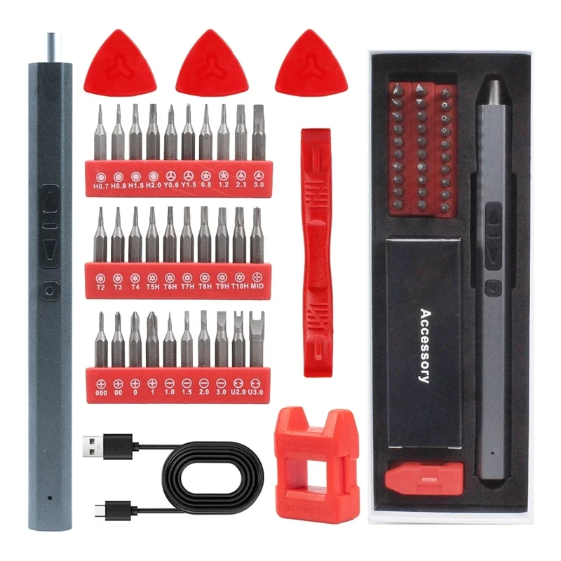 

Precision Screwdriver Set Versatile Cordless Electric Power Tool With LED Lights For Electronic Repair