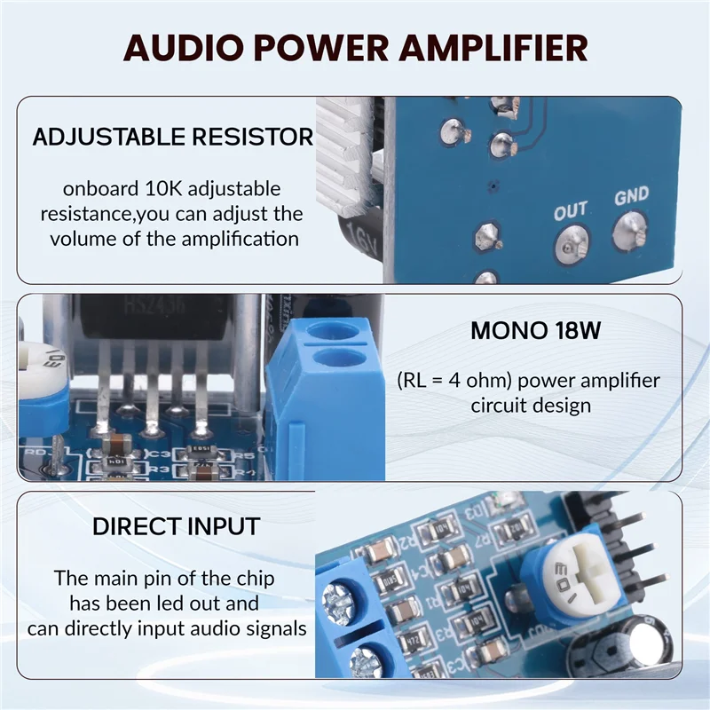 B16C-TDA2030A DIY Power Amplifier Module Audio Power Amplifier Board Amplifier Module