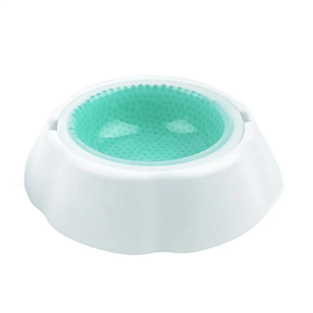

Pet Bowl 1 Practical Cooler Dog Cat Feeder Condensate Beads Cooling Feature Drinking Bowl Easy Clean PP Material