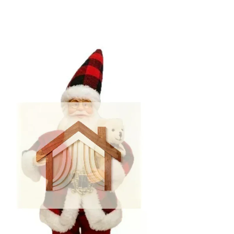 Santa Claus Standing Figurine Scratch Resistant Christmas Decoration for Home Window Desktop Kid Friendly Xmas Ornament