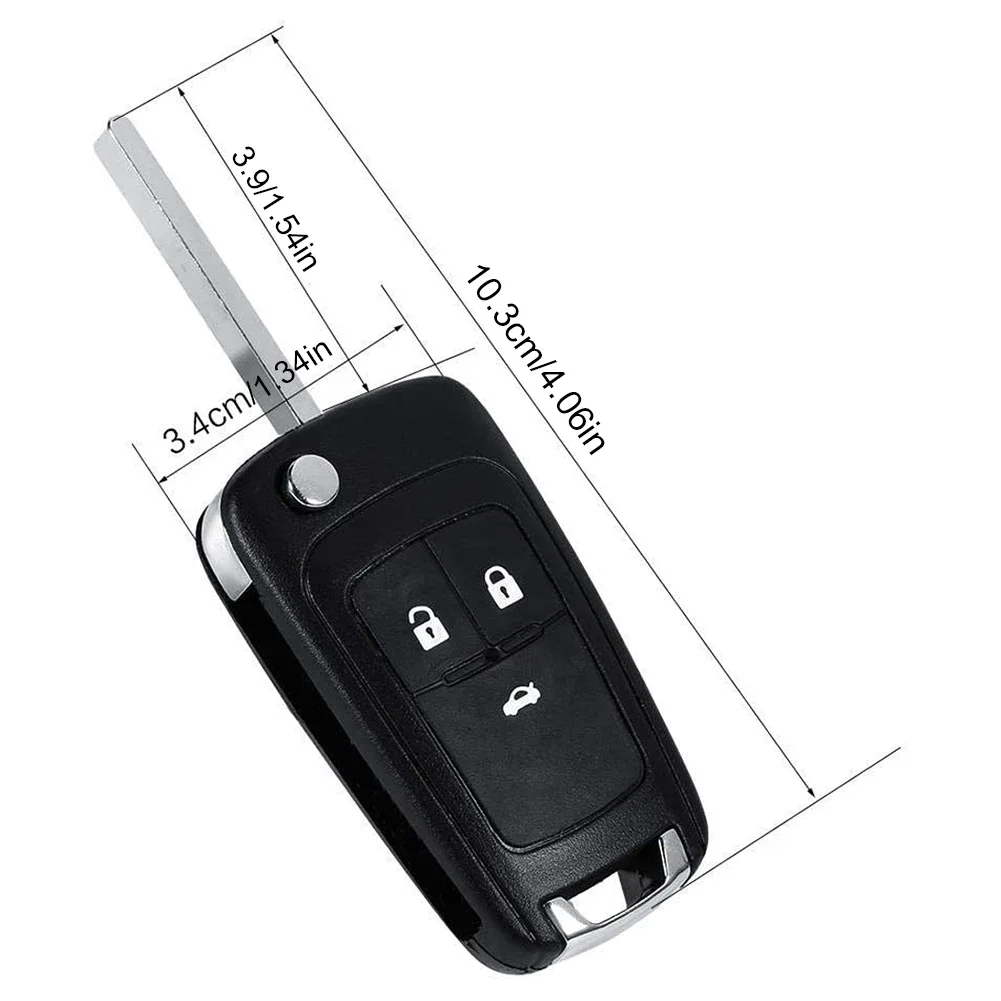 Key Fob Case 2/3/4/5 Button Car Key Housing Smart Key Shell for Chevrolet Camaro Malibu 2010-2016 for Opel Astra Insignia Zafira
