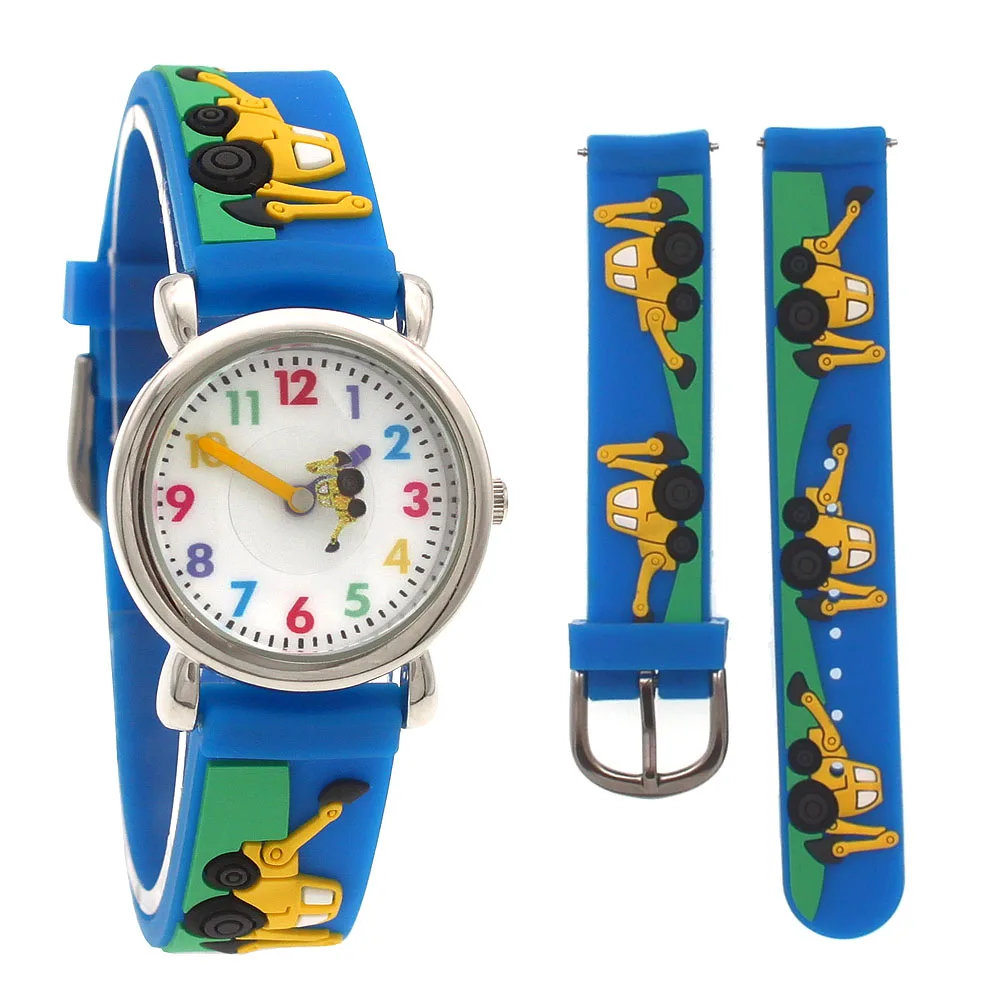 Montre à quartz étanche avec bracelet en silicone pour enfants, montres de dessin animé, horloges numériques cool, cadeaux de fête, enfants, étudiants, garçons, filles, mode