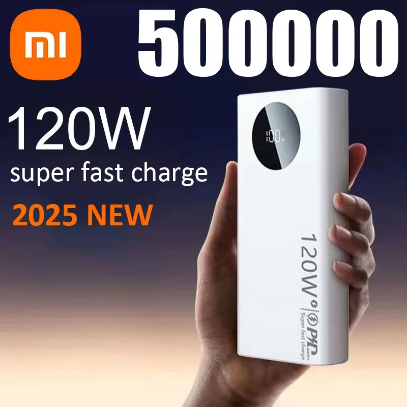 Xiaomi 120W 50000mAh High Capacity Power Bank Fast Charging Powerbank Portable Battery Charger For iPhone Samsung Huawei 2024