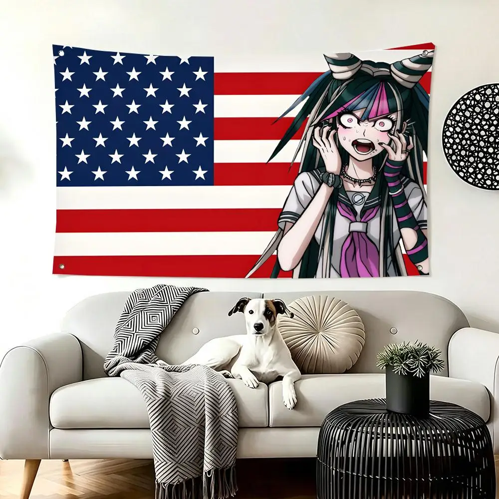 Mioda Ibuki D-DanganronpaS Flags  For Living Room Home Dorm Decor Wall Outdoor Camping Party Banner Gifts