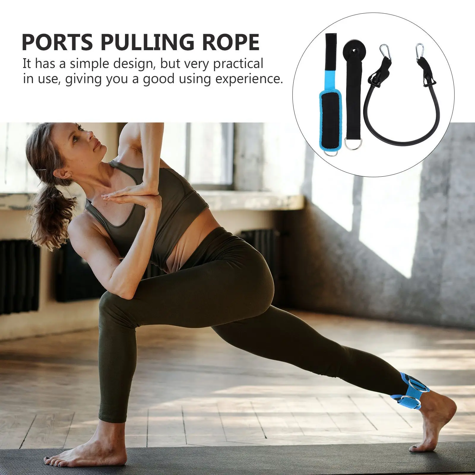 

1Set Leg Muscle Training Pull Strap Latex Lightweight Durable Fitness Ankle Straps Gym Sports Supply Pulling Rope Tool