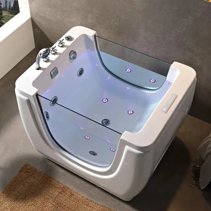 Children's free-standing bubble bath Spa equipment with thermometer