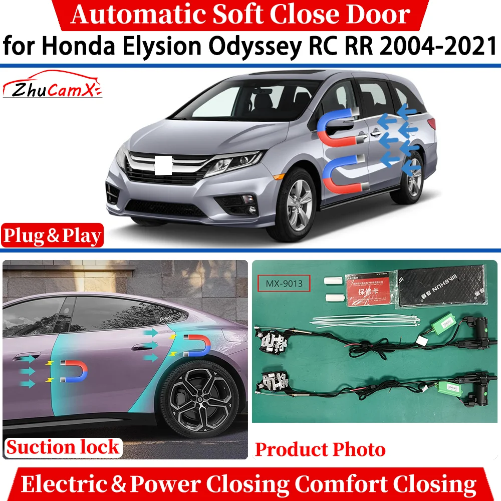 for Honda Elysion Odyssey RC RR 2004-2021 Automatic Soft Close Door Electric Power Comfort Closing Suction lock Quiet System