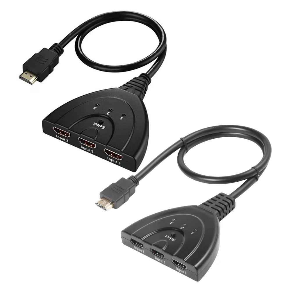 4k/1080p 3-Port HDMI-kompatibler Switcher-Wahlschalter 3 in 1 out Multi-HDMI-kompatibler Adapter HDMI-kompatibler Switcher für HDTV PS4