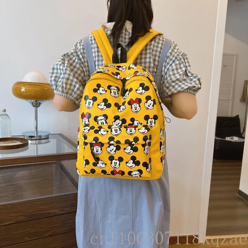 Disney Mickey Mouse Backpack Large Capacity Cute Cartoon Travel Rucksack School College Bag for Women Girls Students