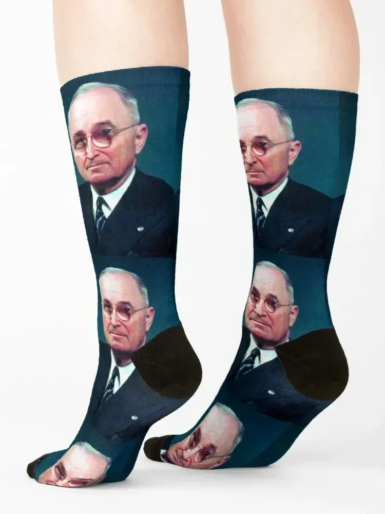 جوارب الرئيس هاري ترومان بورتريه مضادة للانزلاق لكرة القدم الحرارية للرجال الشتوية للهوكي كرة القدم للرجال جوارب نسائية