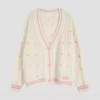 New 2025 Taylor's Lover Knit Cardigan Long Sleeve Knitted Loose Coat Embroidered Heart Tops Knitwear TS Merch Women Clothing