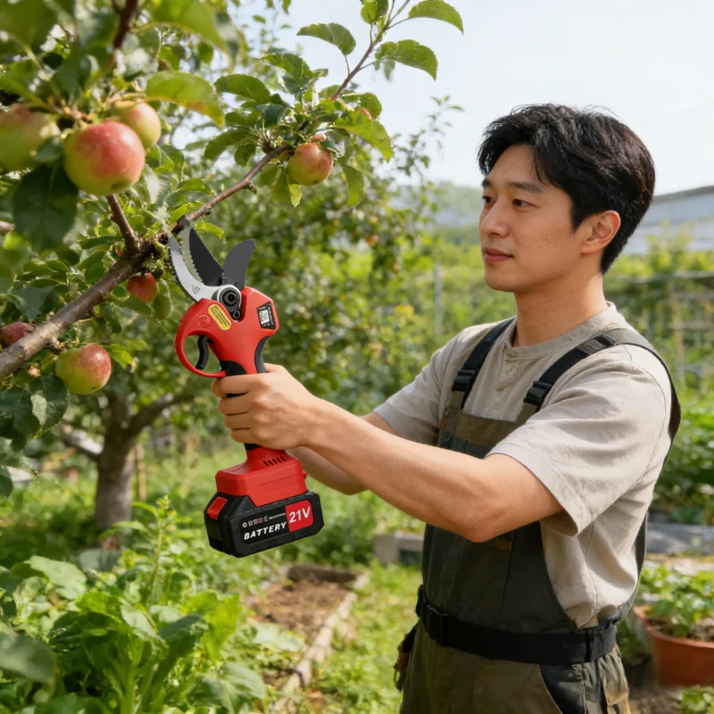 New Extra-Large Opening Electric Pruning Shears High-Power Electric Shears Suitable For Garden Fruit Trees With Larger Branches.