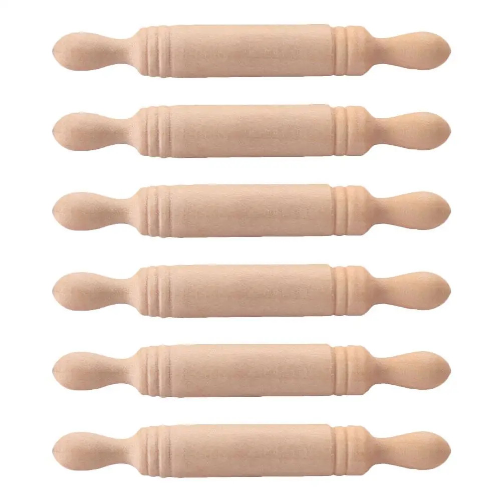 6 Pcs Toy Shiwan Rolling Stick Mini Kitchen Accessories Photo Tool House Adornment Props Miniature Child