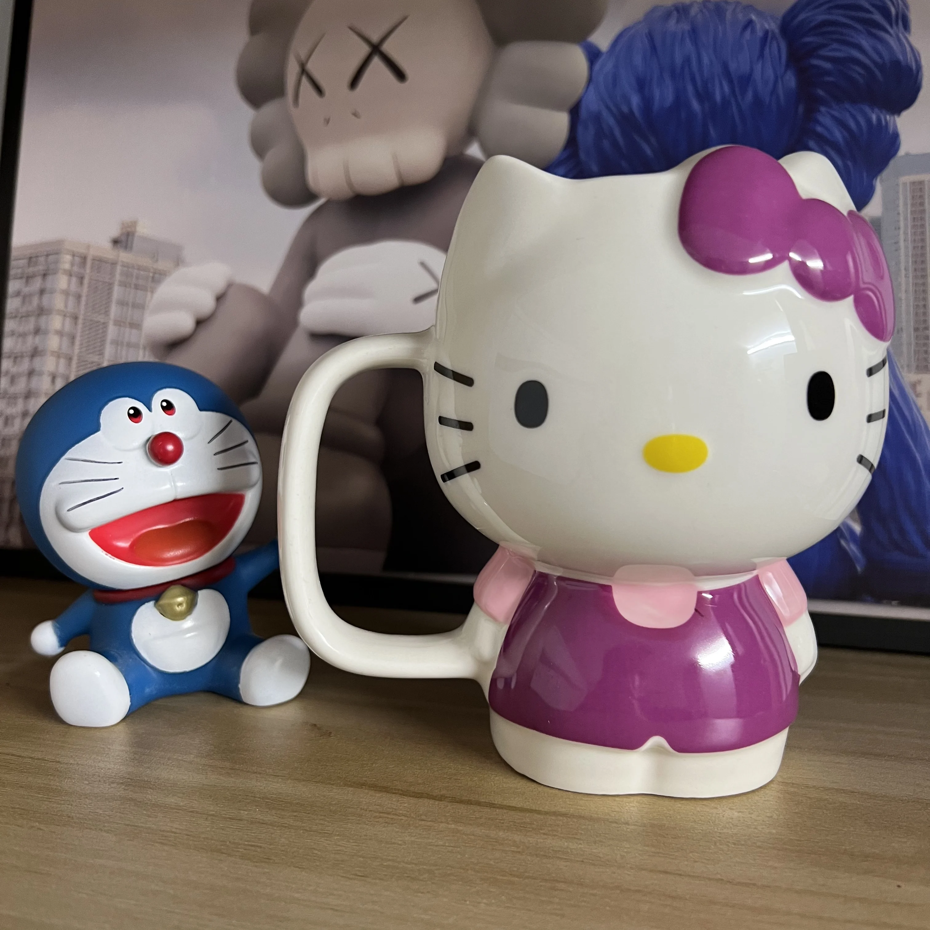 Sanrio HelloKittys Kuromi Ceramiczny kubek na wodę o dużej pojemności Anime Figurka Kreskówka Śliczny kubek na wodę Prezenty