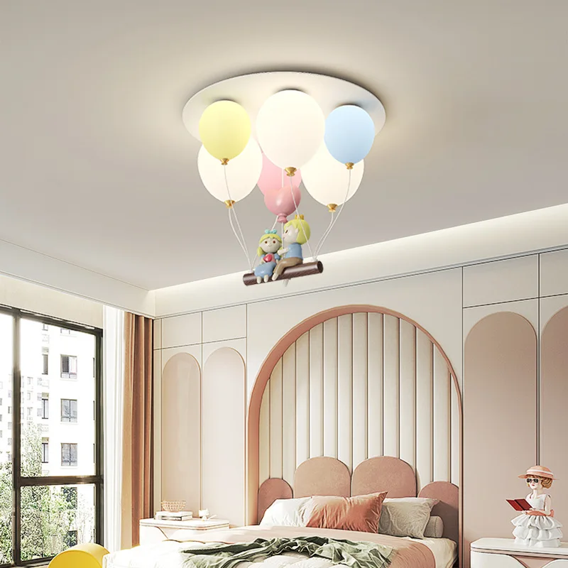 Nordic Balloon Ceiling Light Creative Children's Room Bedroom Parlour Restaurant Warm Romantic Indoor LED Eye Protection Lamp