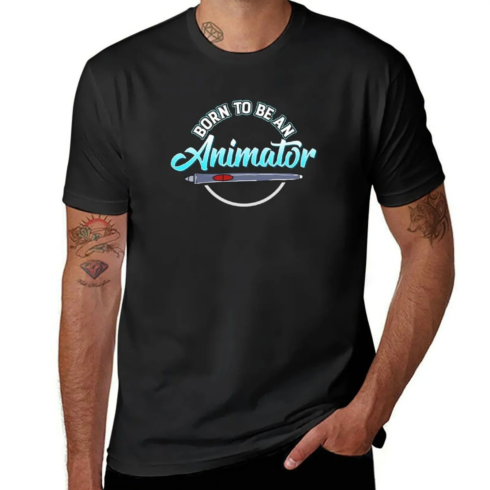 

Cute Born To Be An Animator Professional Animating T-Shirt kawaii clothes tees oversizeds summer top mens t shirt