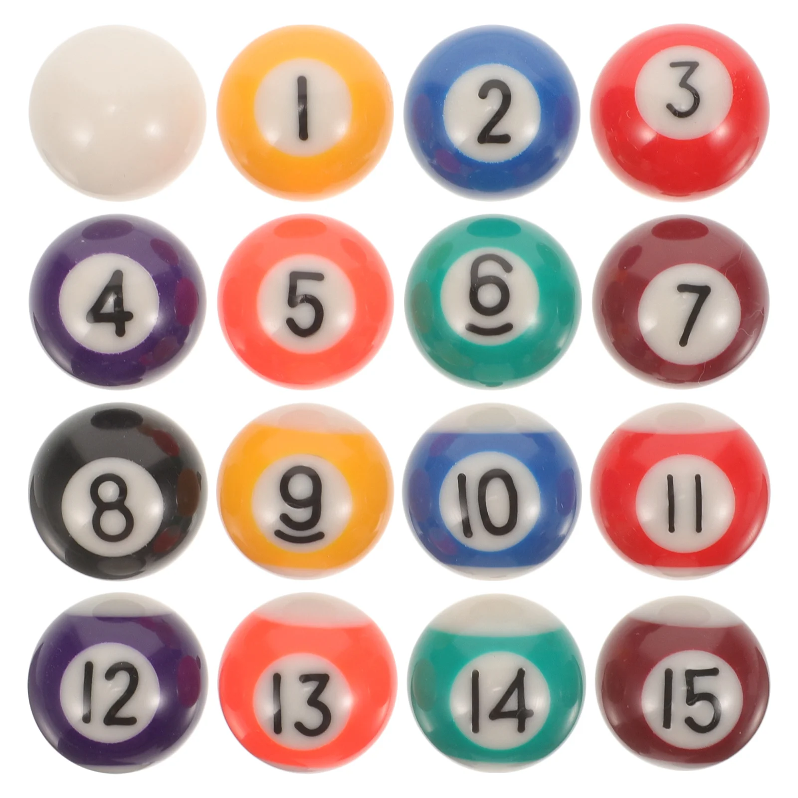 

1 Set Of Billiard Balls Resin Wear-Resistant Mini Pool Balls For Training Practice Professional Billiard Ball Set Room Bar