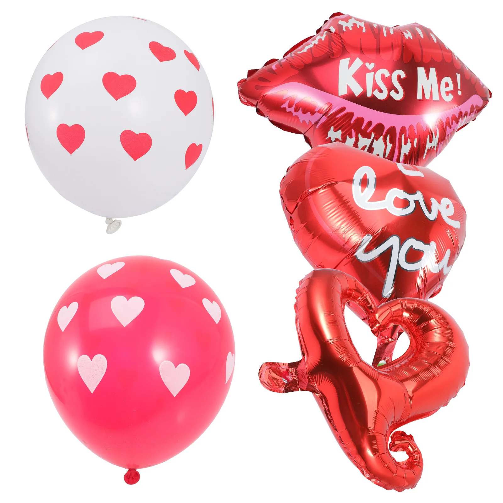 

1Set Balloon Decorations Set Premium Wedding and Valentine's Day Heart Shaped Foil Latex Balloons for Romantic Party Engagement