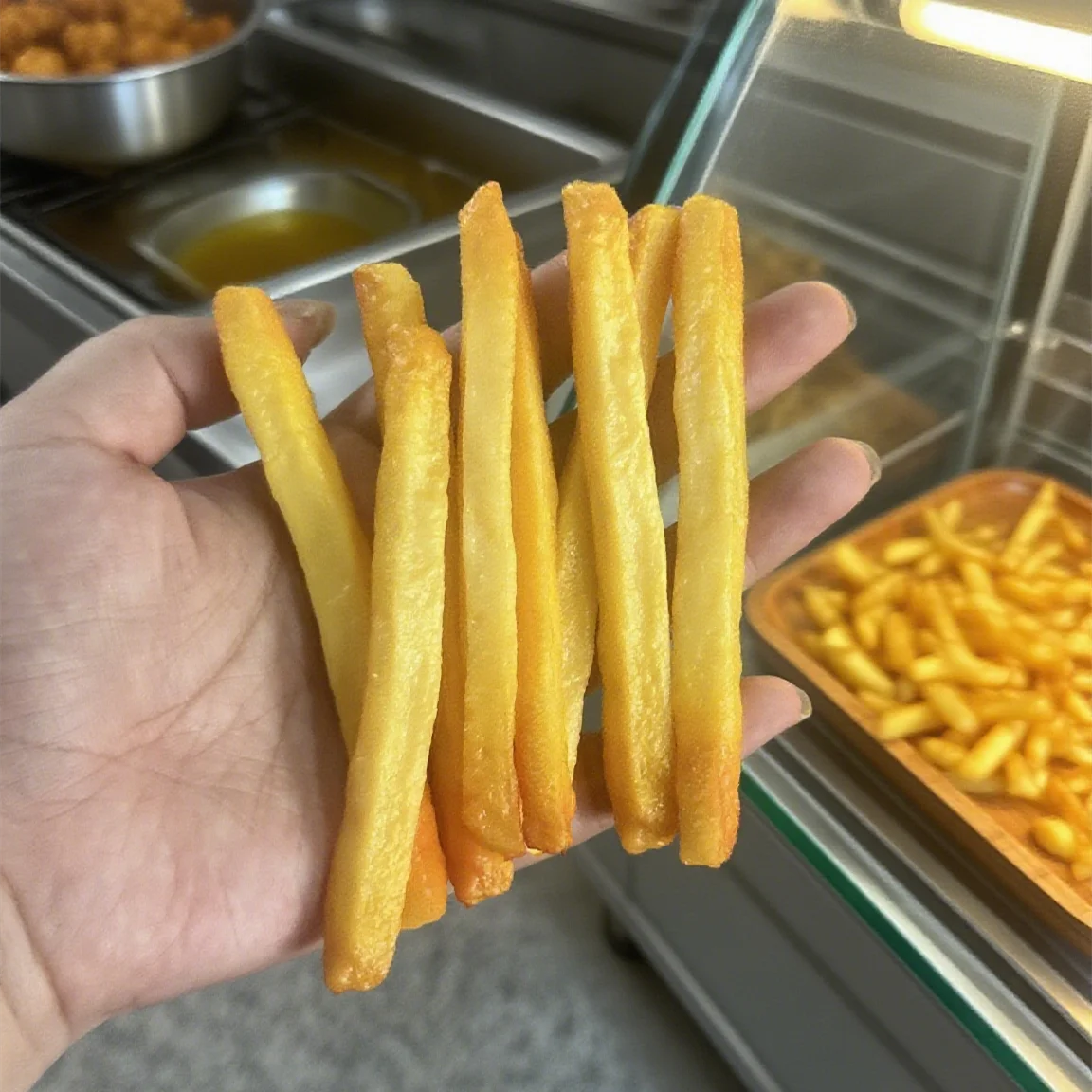 

12pcs Kit Demonstration Teaching Prop Model for Making French Fries from Raw Potatoes Sample Blown Up Decoration DIY Small Props