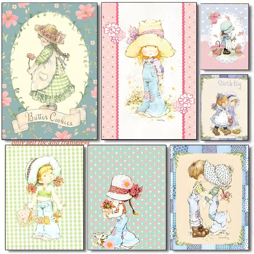 Cartoon Baby S-Sarah Kay Poster Premium PP Wall Decal - Peel & Stick, HD Print, Waterproof Home Decor