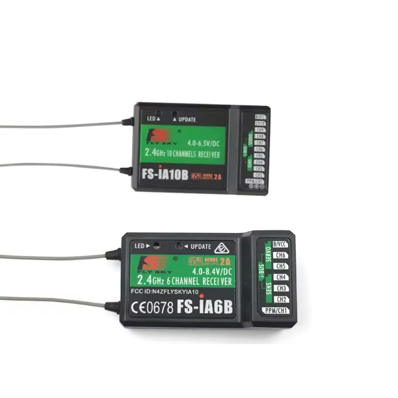 Flysky IA10B 2.4G 10 Channel Receiver / Ia6b 6CH Receiver Compatible with I6 I6S Ia6b Transmisor Control Remoto Partes Airplane