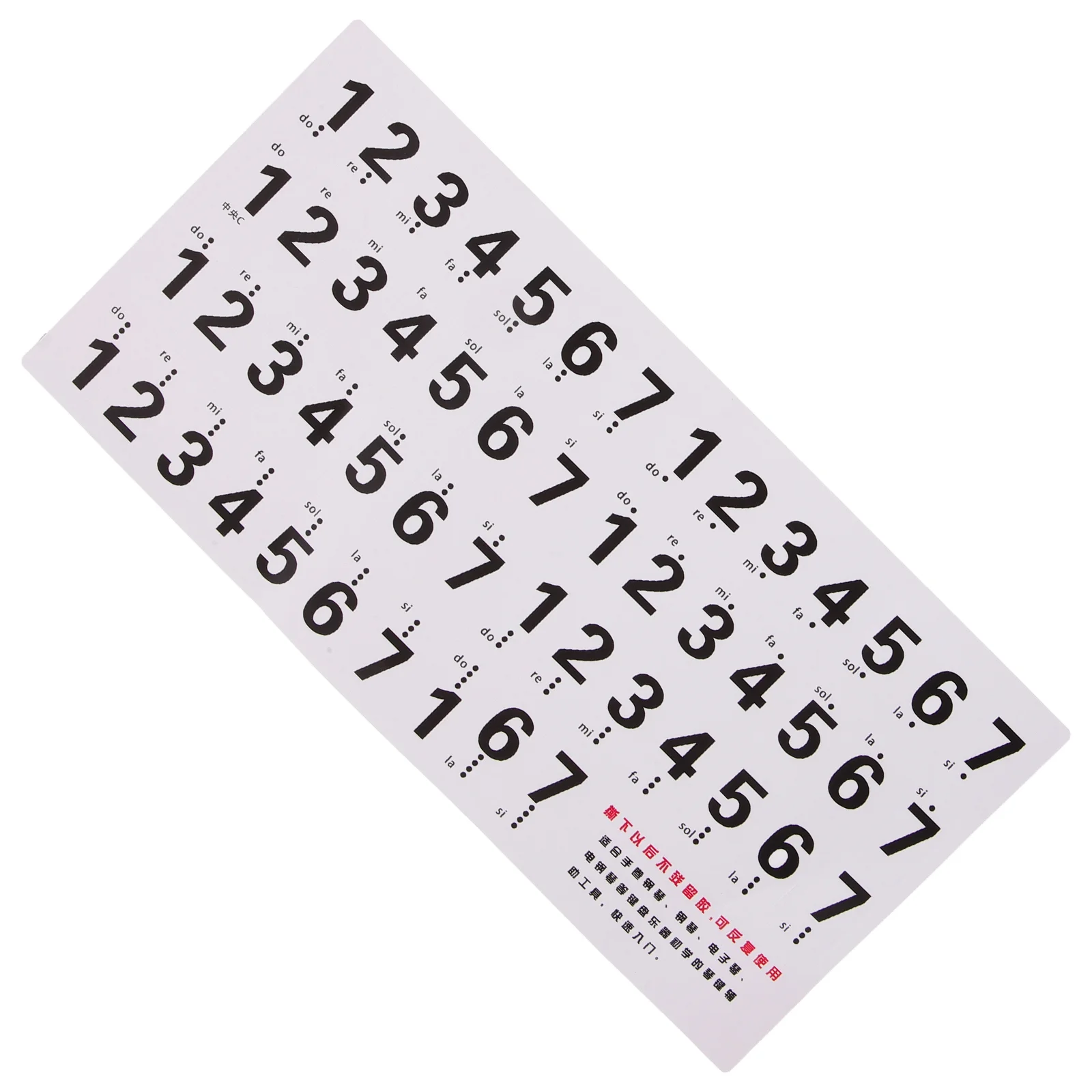 Piano Keyboard Sticker Number Strip Stickers for Keys Decor White Adhesive Music Instrument Supplies Labels Decals