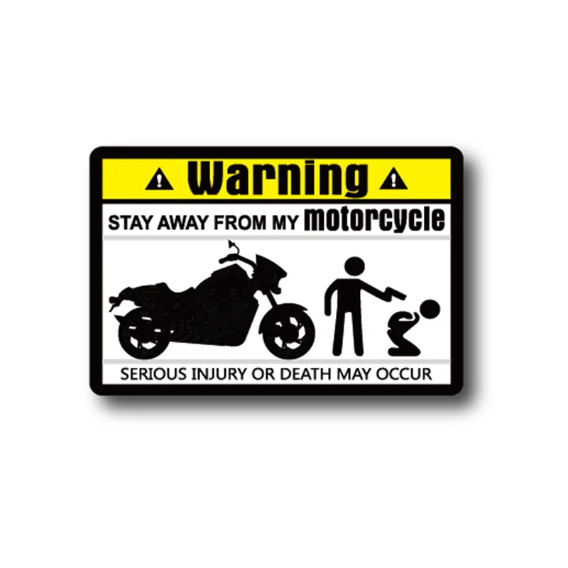 

8x5.3cm Funny Dont Touch Warning Mark Text Unique Decal Car Sticker Decals for Motorbike Motorcycle 1P