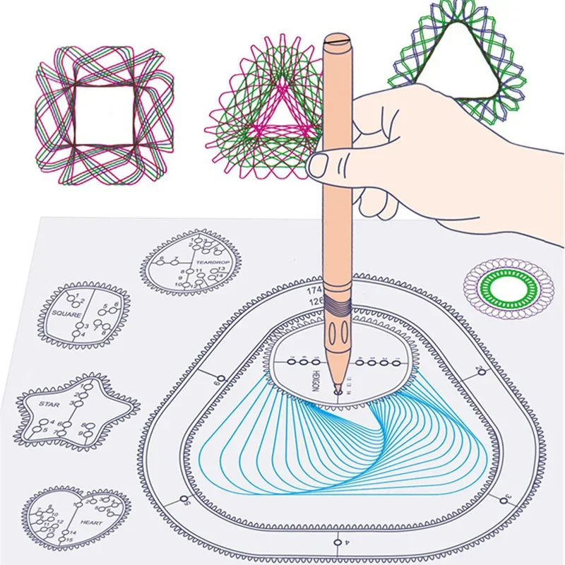 Multi-function Painting Spirograph Geometric Special-shaped Ruler Drafting Tools Students Drawing Toy Children Learning Art Tool