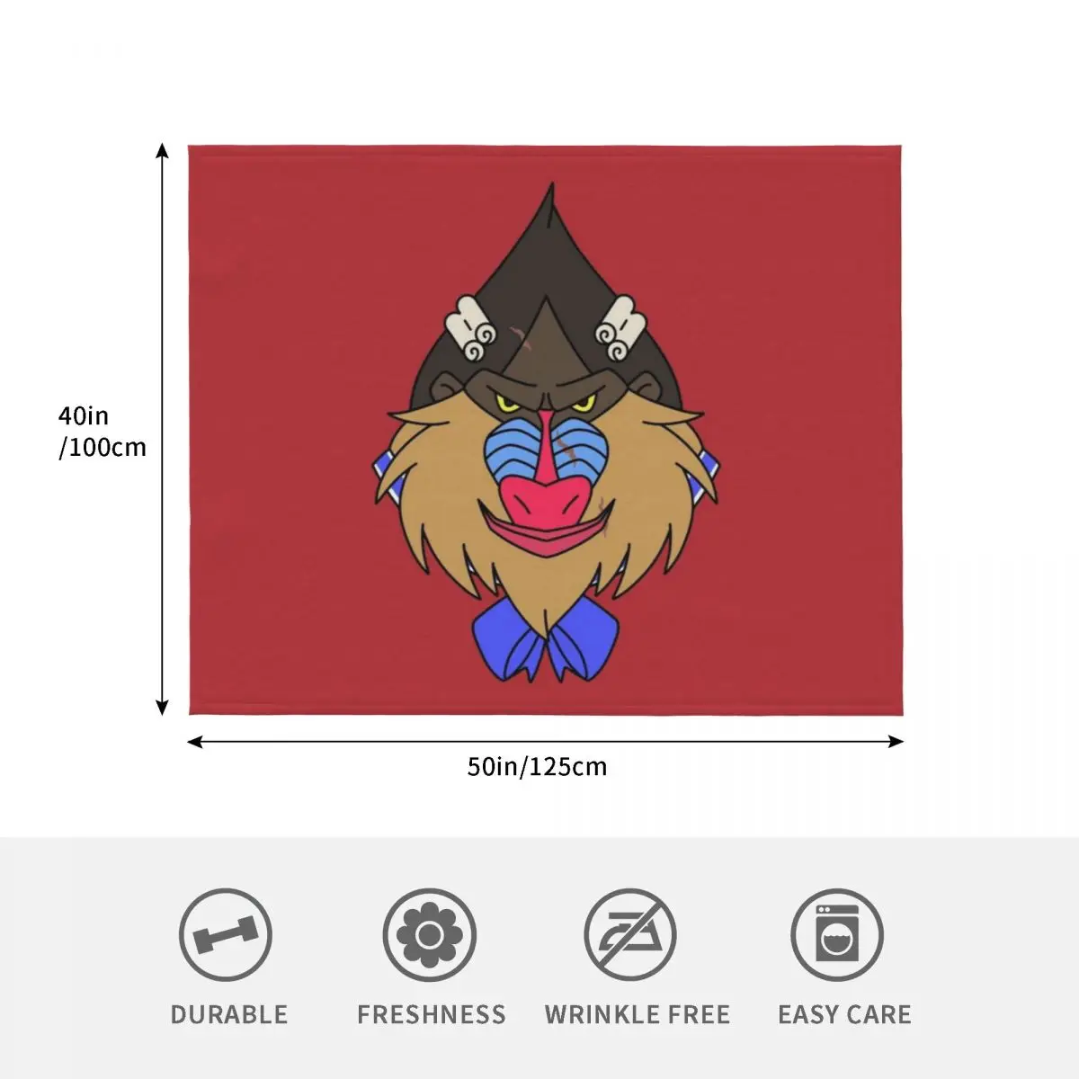 بطانية رمي Scarlemagne كبيرة جدًا، بطانيات هدية مضحكة لشعر الرسوم المتحركة #4