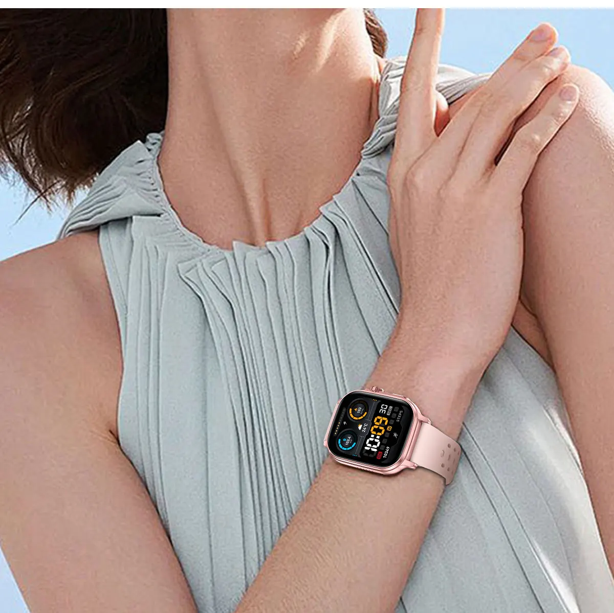 2026 Neue 2,01" AMOLED Outdoor Smartwatch Langlebigkeit 1400mAh Akku IP68K Wasserdicht Taschenlampe Sport Herzfrequenzuhr für Männer und Frauen – Detail 24