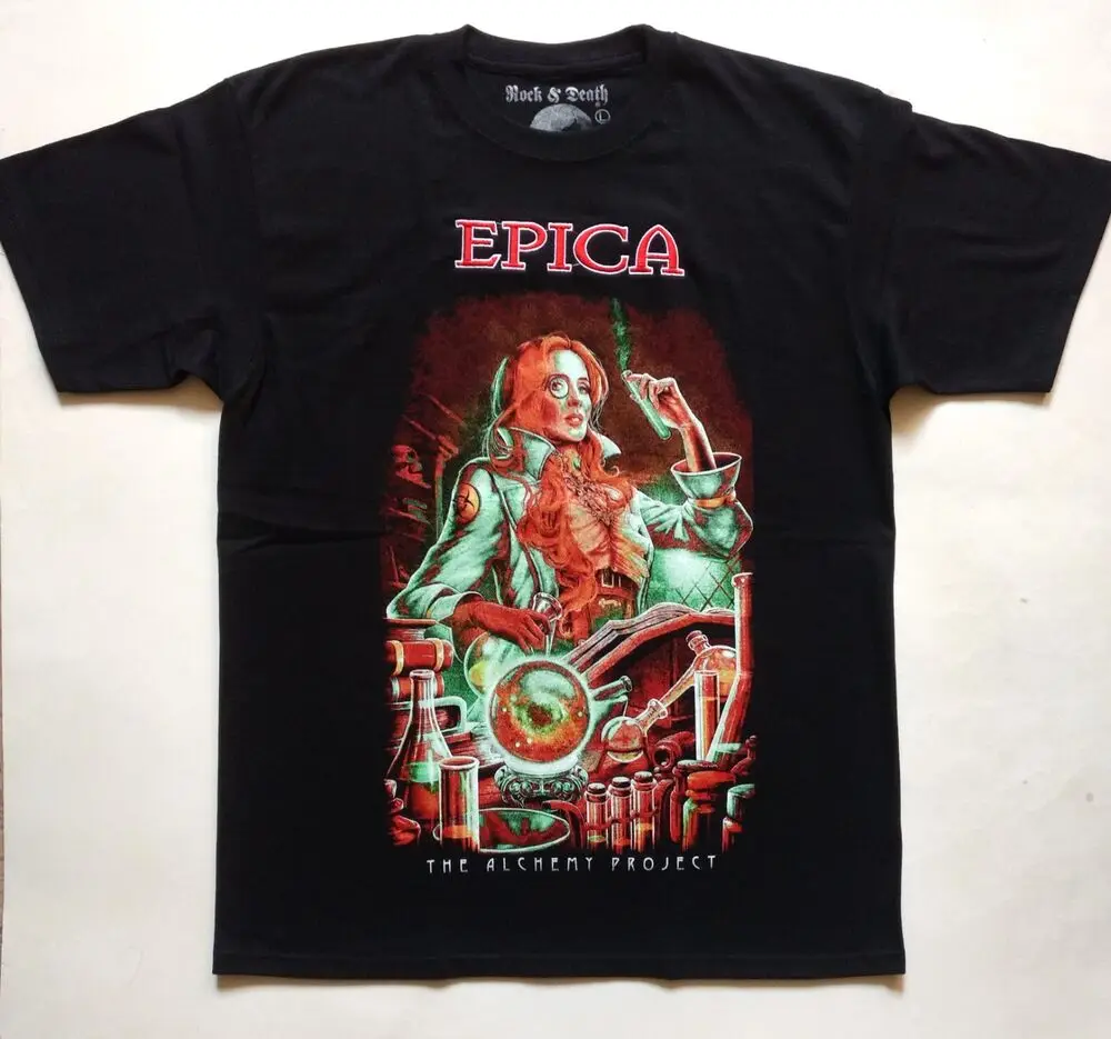 EPICA T-Shirt RARE Embroidered Logo Xandria Delain After Forever Nightwish Tarja