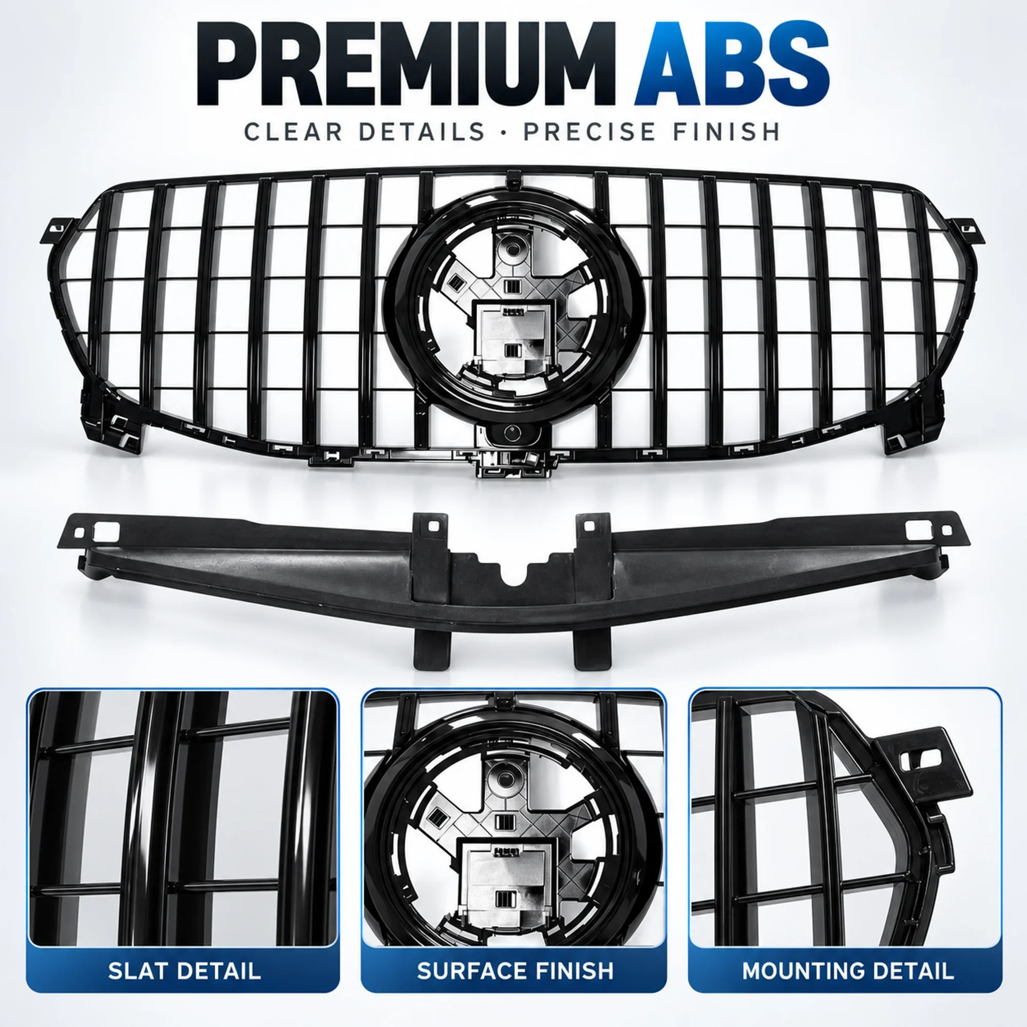 Front Grille for Mercedes-Benz GLE-Class W167 2020-2023 Standard GT/Diamond Styles GLE350 GLE450 GLE580