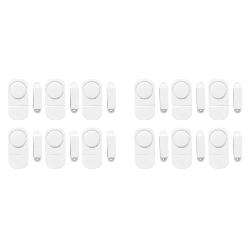 3CGRO-12Sets لاسلكي مضاد للسرقة شقة تنبيه ضد السرقة نافذة إنذار الباب لأمن المنزل لتقوم بها بنفسك الاستشعار المغناطيسي