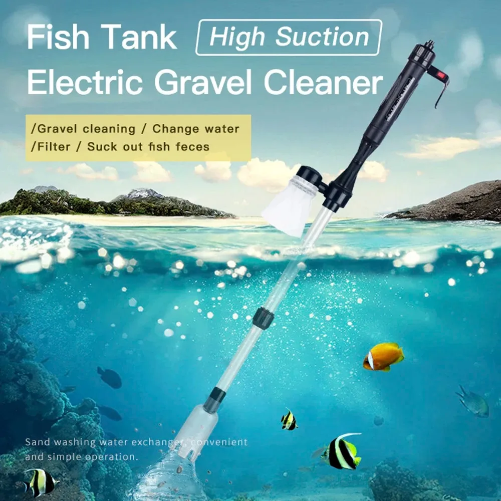 Electric Fish Tank Cleaner Aquarium Siphon Cleaner Automatic Water Exchanger Electric Sand Washer Aquarium Cleaning Products