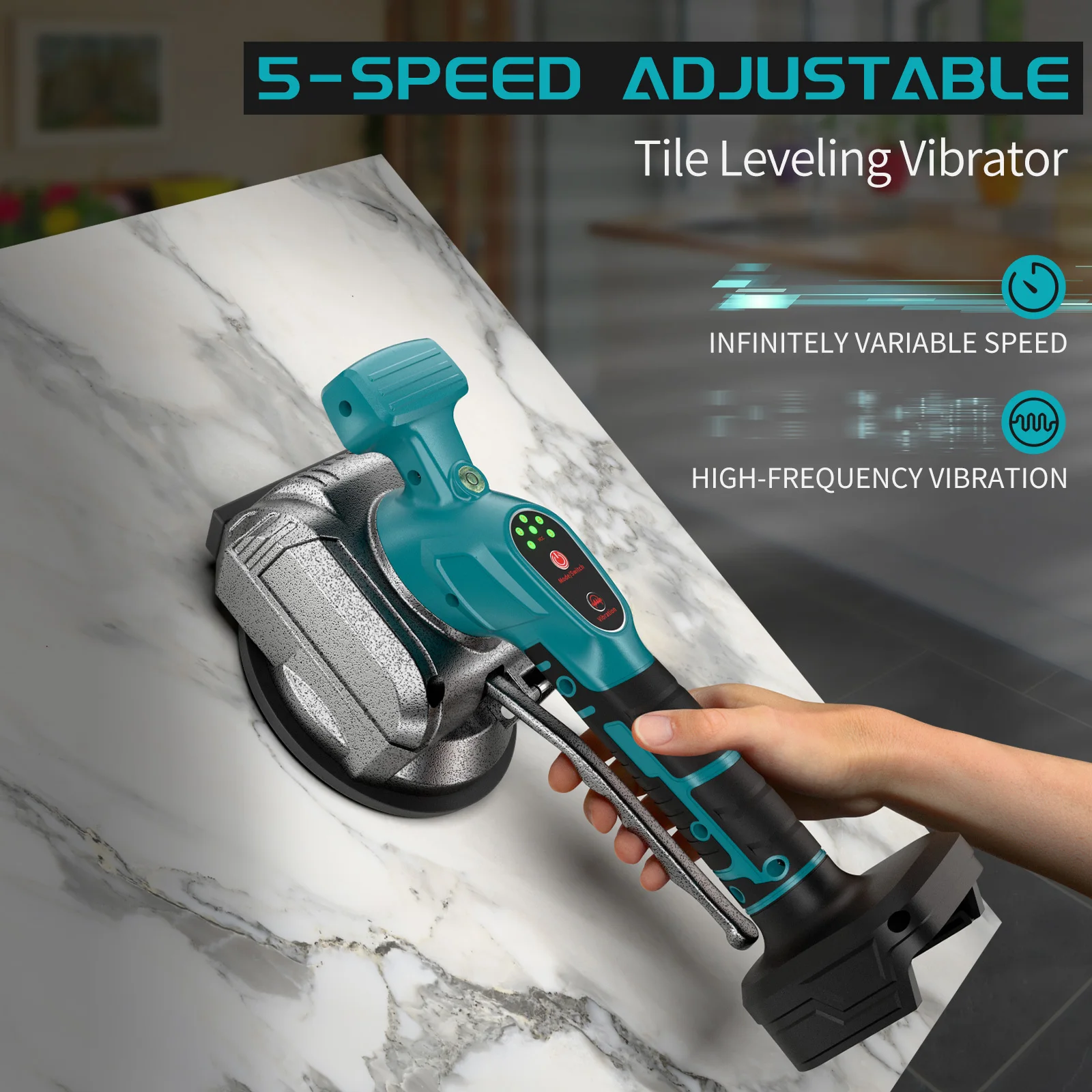 Tile Vibration Tool For Makita 18V Battery 5-SPEED Adjustable Tile Laying Machine Tile Vibration Machine For Floor Tile Wall