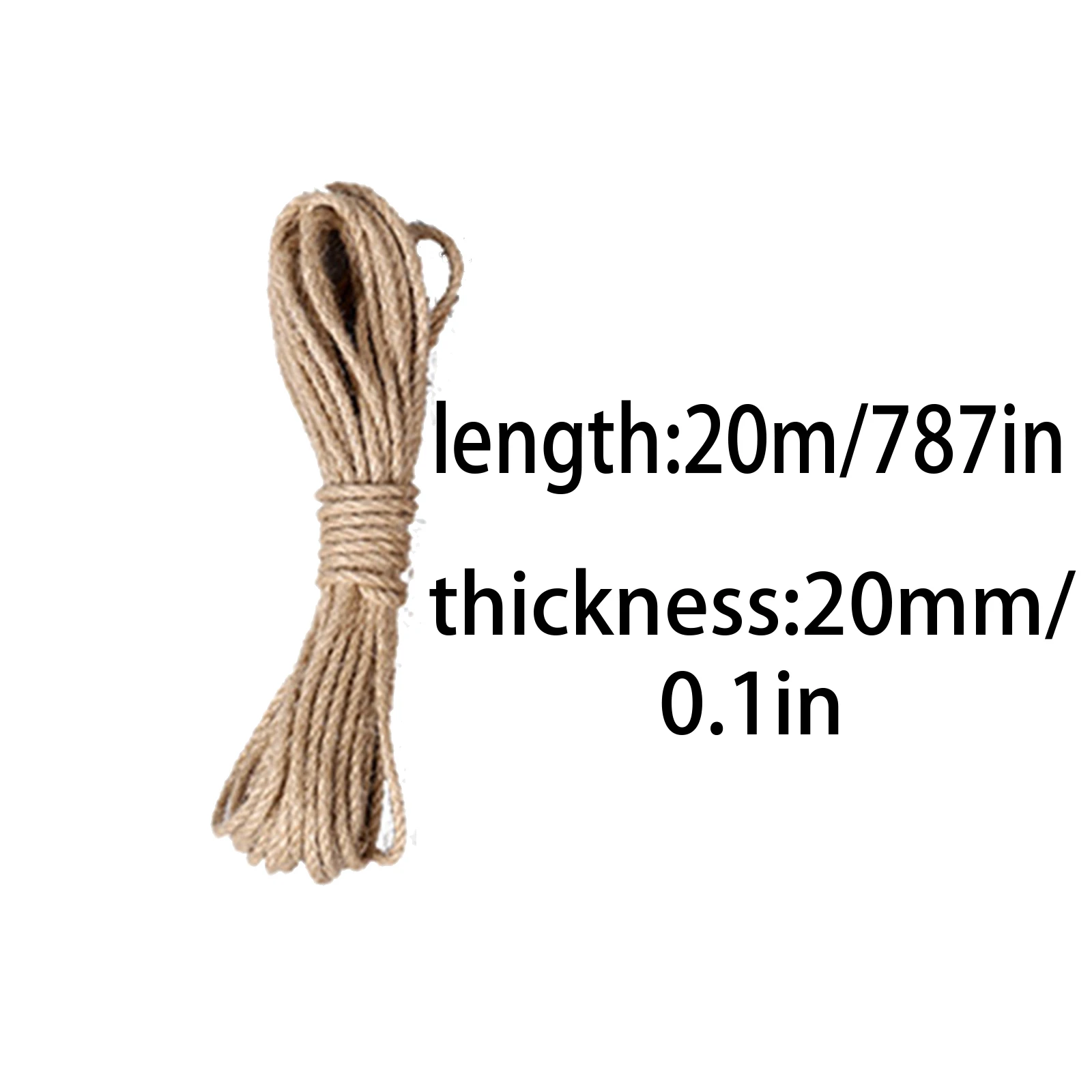 Pot Rope Twine para DIY Gift, cordas de embalagem, suporte de plantas naturais, Shank Craft, 20m x 3mm, 20m x 3mm