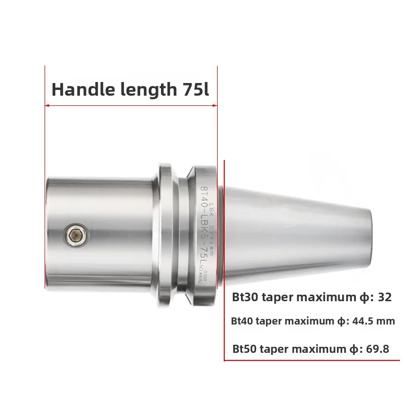 CNC High-Precision BT40/BT30/BT50 Boring Tool Holder, LBK Extended Anti-Vibration Boring Bar for Machining Center