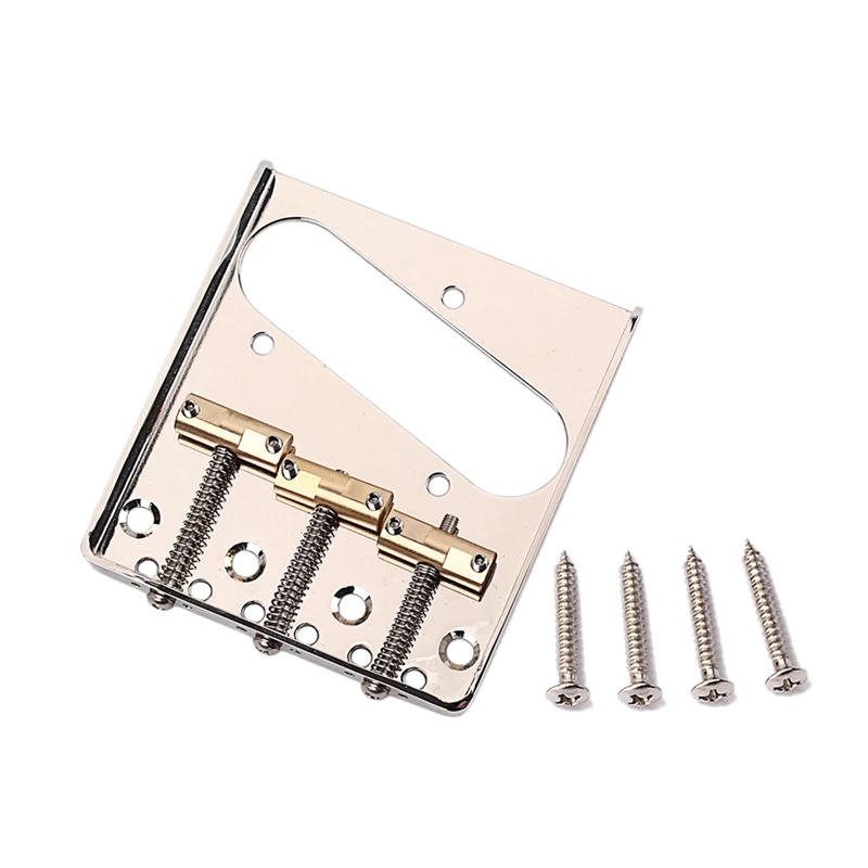 

Стационарный мост для электрической гитары Tele в винтажном стиле с сиденьем, серебристый, золотой