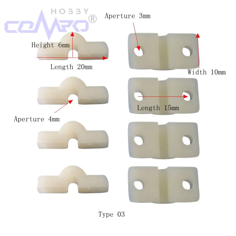 Plaque de train d'atterrissage en forme d'arc, 20 pièces, plaque à rainure arquée pour fil d'acier, tige en carbone, aile fixe, avion RC, mousse KT
